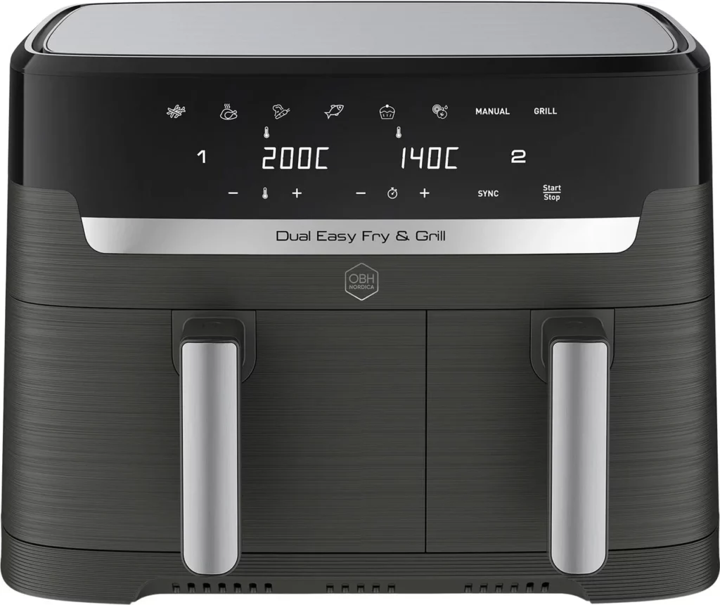 OBH Nordica Dual Easy Fry & Grill Air Fryer OBH Nordica Dual Easy Fry & Grill Air Fryer