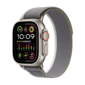 Apple Watch Ultra 2 GPS + Cellular 49mm - Titanium Case with Green/Grey Trail Loop - S/M