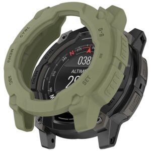 Garmin Instinct 3 50mm / Solar 50mm Armor Watch Case Stødsikkert fleksibelt robust beskyttelsescover - Grøn