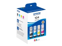 Epson 104 Multipack Blæk Refill (4500/7500 sider) Sort/Cyan/Magenta/Gul