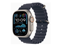 Apple Watch Ultra 2 49mm Natural Titanium Case med Navy Ocean Band