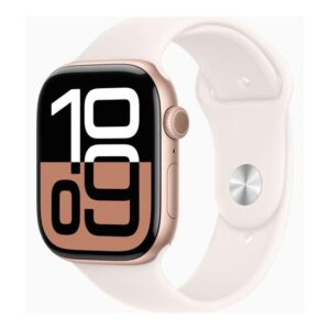 Apple Watch Series 10 (GPS) - roseguldaluminium - sportsbånd - lyserød - 64 GB