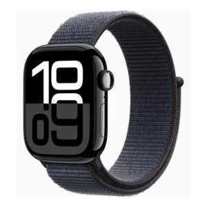 Apple Watch Series 10 42mm - Jet Black Aluminium Case med Ink Sport Loop