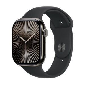 Apple Watch Series 10 46mm - Slate Titanium Case med Black Sport Band - M/L