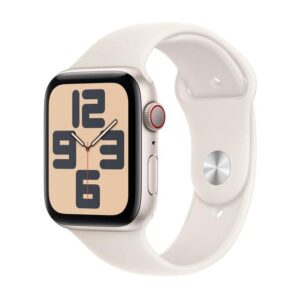 Apple Watch SE 44mm - Starlight Aluminium Case med Starlight Sport Band - S/M
