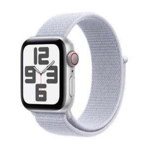 Apple Watch SE 40mm - Silver Aluminium Case med Blue Cloud Sport Loop