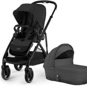 Cybex GAZELLE S Duovogn inkl. BeSafe iZi Go Modular X2 i-Size Autostol Baby, Moon Black/Black