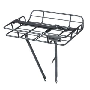 Basil - Portland carrier high - Bagagebærer til front - Sort alu - Max 10 kg
