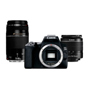 Canon EOS 250D 18-55mm III + 75-300mm III - Black