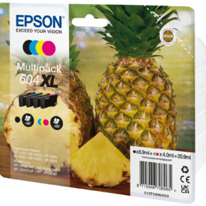 Epson 604XL Multipack Sort Gul Cyan Magenta Blæk C13T10H64020