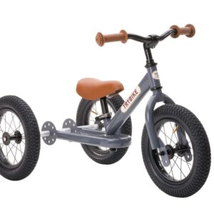 Trybike Retro Løbecykel 2-i-1 - To eller Tre Hjul - Antracitgrå