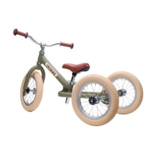 Trybike Retro Løbecykel 2-i-1 - To eller Tre Hjul - Vintage Grøn