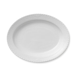 Royal Copenhagen Hvid Halvblonde fad - 36,5 cm