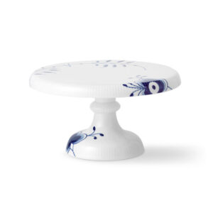 Royal Copenhagen Blå Mega Riflet fad på fod ø 23 cm