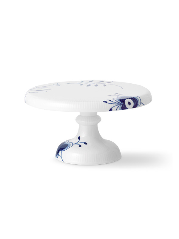 Royal Copenhagen Blå Mega Riflet fad på fod ø 23 cm