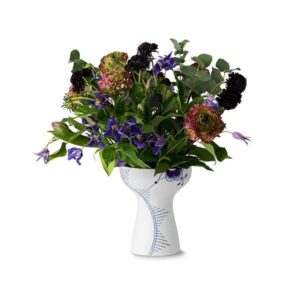 Royal Copenhagen Blå Mega Riflet vase, stor