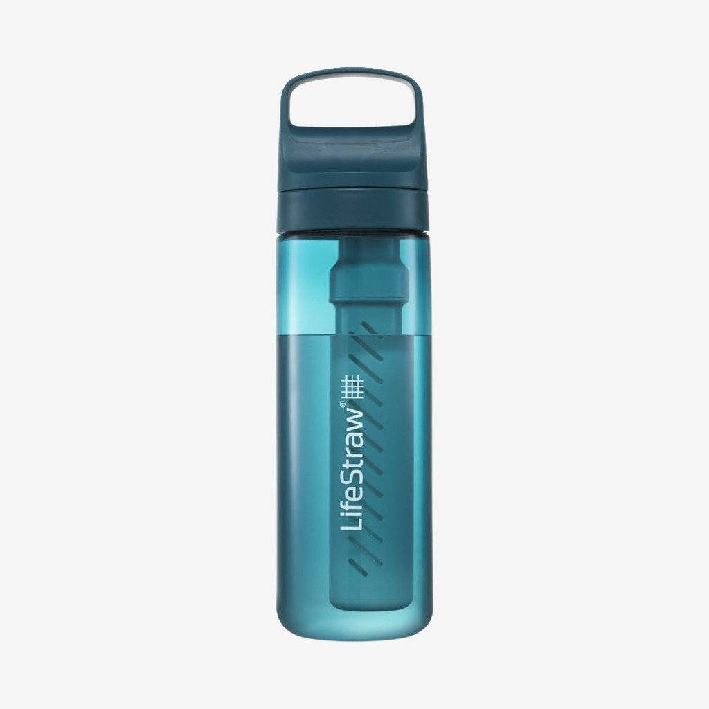 LifeStraw Go 2.0 Water Filter Bottle 22o Laguna Teal Str. .65L