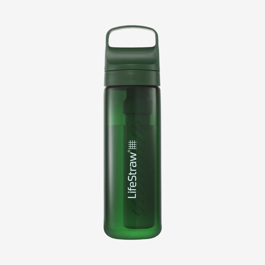 LifeStraw Go 2.0 Water Filter Bottle 22o Terrace Green Str. .65L