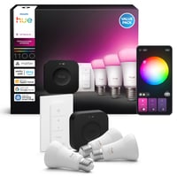 Philips Hue Ambiance Startsæt - 3 x E27 pærer+ Dimmer switch + Bridge Pro