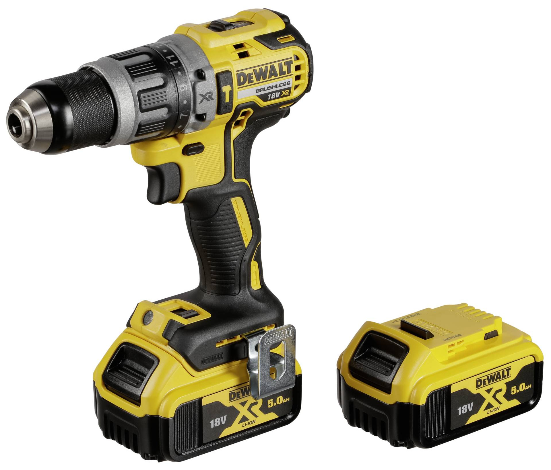 DeWALT XR DCD796P2-QW - Hammerbor/skruemaskine - Ledningfri