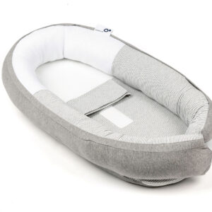 Babynest - Stribet grå