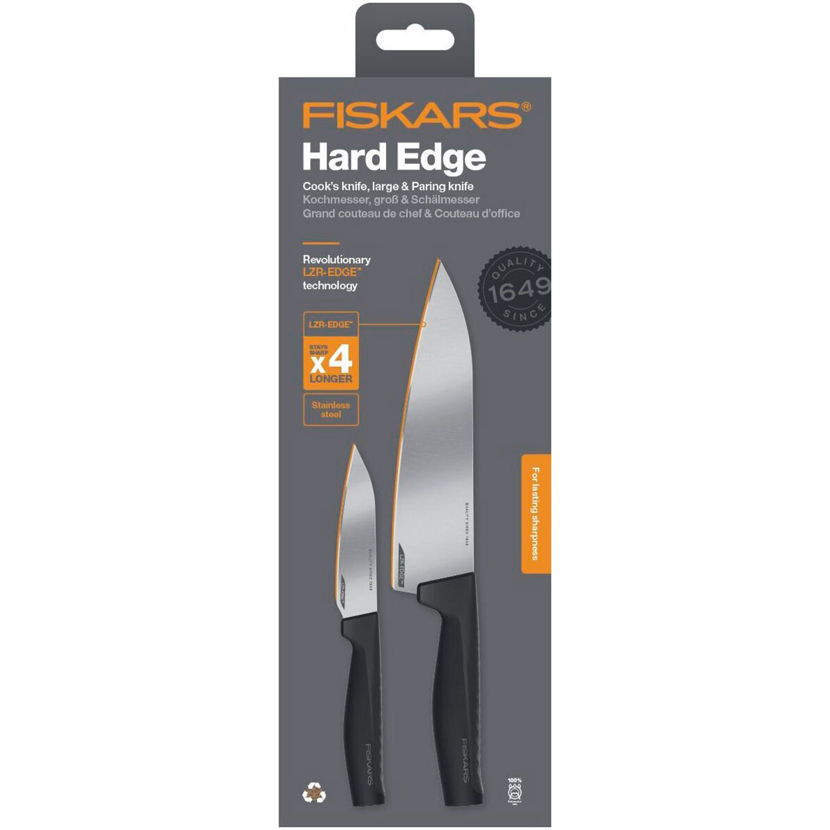 Fiskars Hard Edge Knivsæt - 2 dele