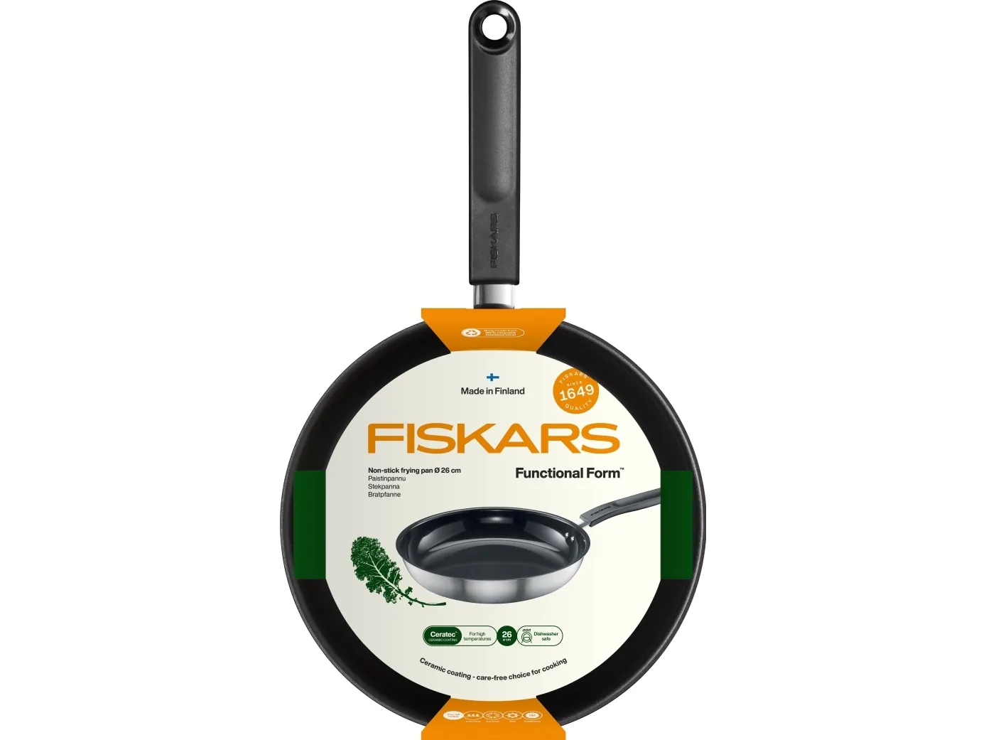 Fiskars Functional Form Stegepande - 26cm, Keramisk Belægning