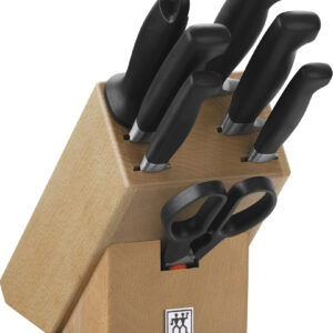 Zwilling Four Star Knivsæt med Knivblok og Skærebræt - 8 Dele
